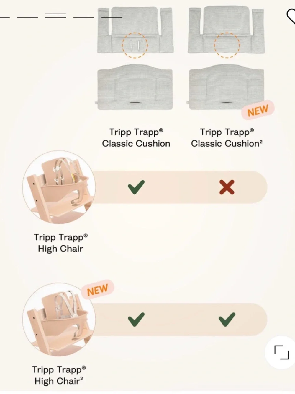 Stokke Tripp Trapp Classic Cushion - Nordic (Gray Textured) - New - Picture 4 of 4